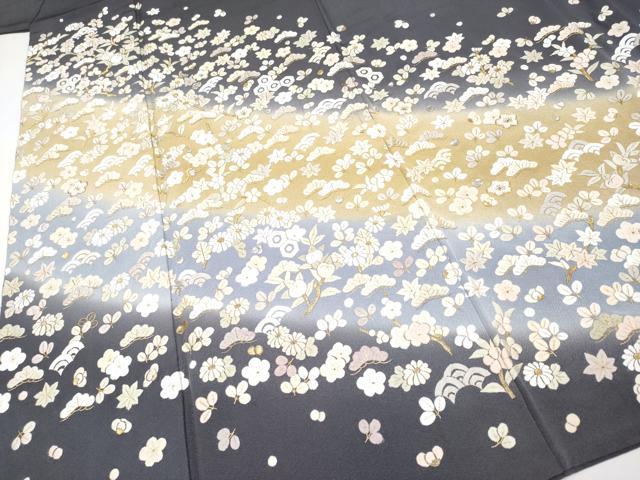 平和屋本店□極上 中国三大刺繍 総相良刺繍 総刺繍 小紋 松竹梅