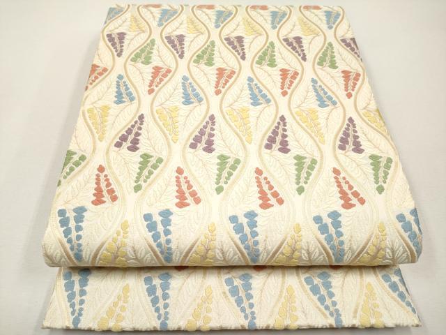 平和屋本店■極上　六通柄袋帯　彩宝唐織　藤立涌文　金糸　逸品　CYAA2076s5