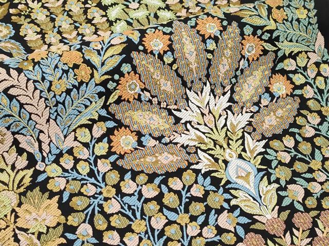 平和屋本店□極上 西陣 川島織物 六通柄 本袋帯 唐織 枝花