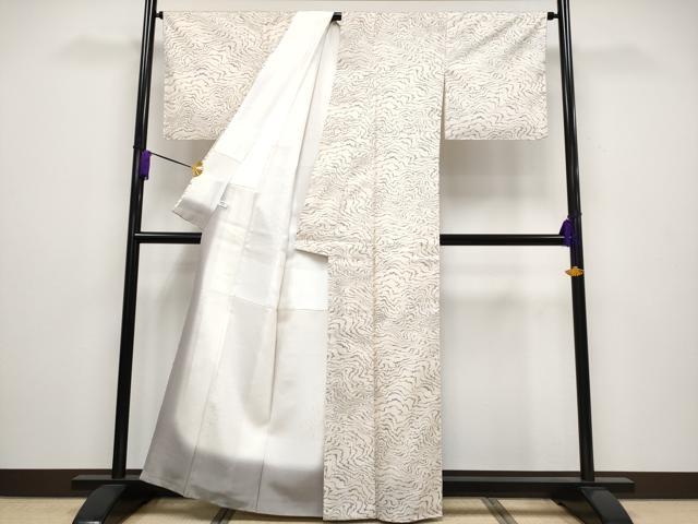 平和屋本店□極上 石川県指定無形文化財 牛首紬 白山工房 手織り 流線