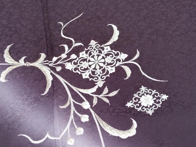 平和屋本店□極上 訪問着・長襦袢セット 総刺繍 花唐草菱文 暈し染め 