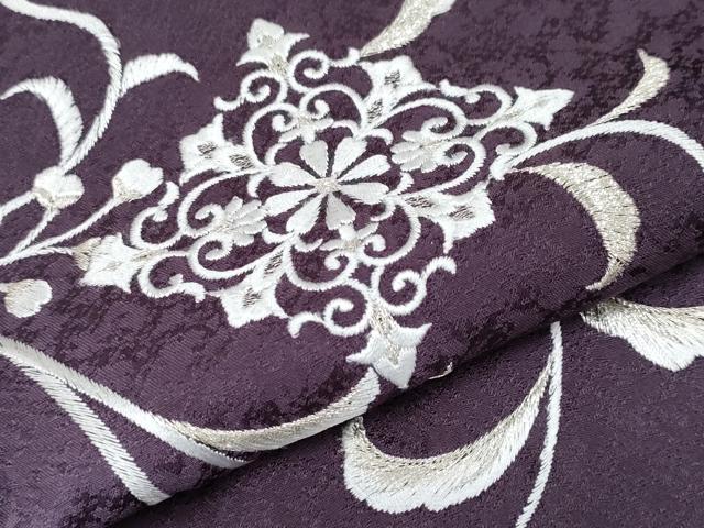 平和屋本店□極上 訪問着・長襦袢セット 総刺繍 花唐草菱文 暈し染め 