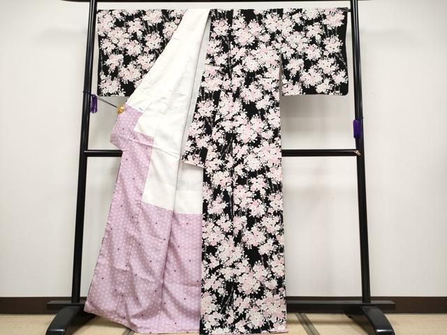 平和屋着物▽本塩沢　単衣　唐草文　正絹　逸品　CAAU3884xi 平和屋着物▽本塩沢 単衣 唐草文 正絹 逸品 CAAU3884xi 平和屋本店
