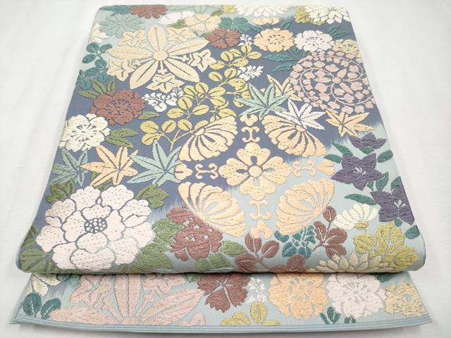 平和屋本店■極上　西陣　川島織物　六通柄　本袋帯　唐織　草花文　逸品　未使用　CYAA2227s5