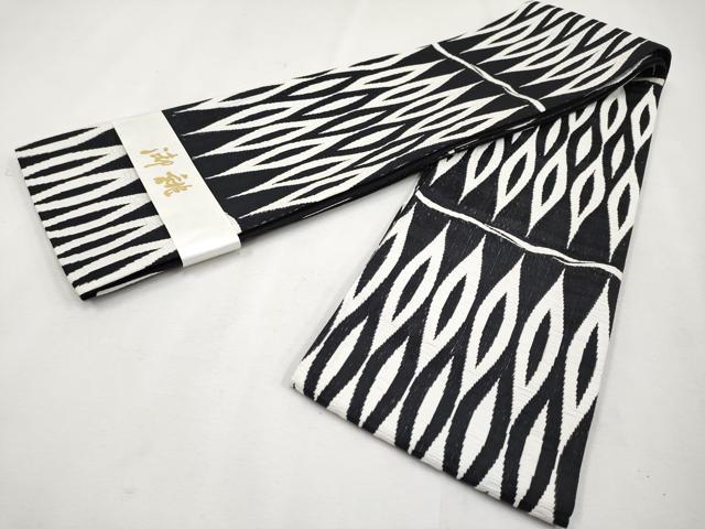 平和屋本店■極上　半幅帯　立涌文様　黒地　逸品　未使用　CYAA2249s5