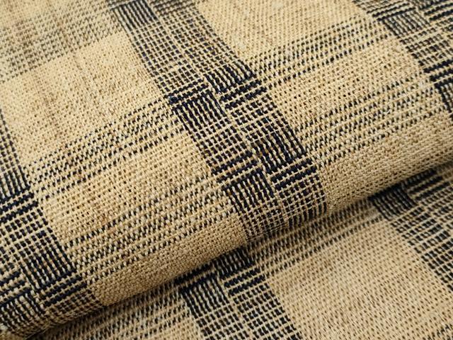 平和屋本店□極上 夏物 越後上布 つけ帯 格子柄 苧麻 逸品 CYAA2250s5