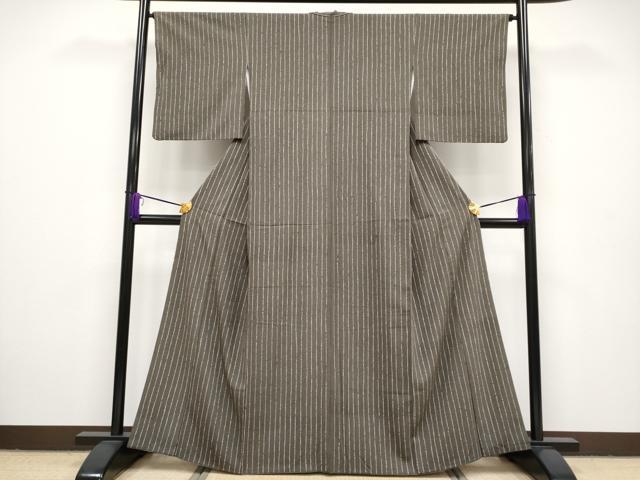 平和屋本店□極上 夏物 男性 洗える最高級着物 ＜英＞はなぶさ謹製 色無地