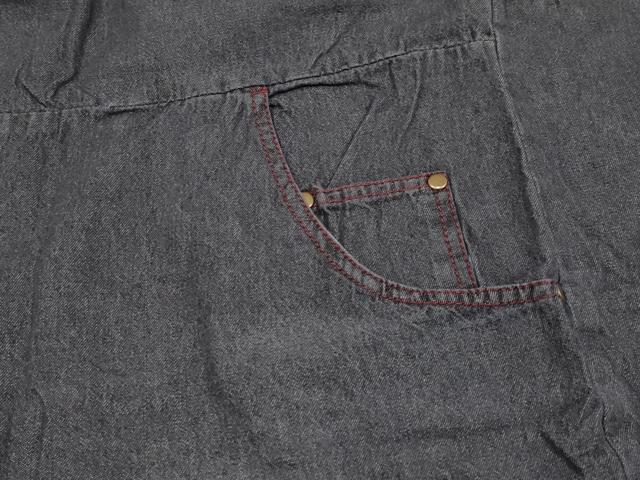 平和屋本店□極上 男性 デニム着物 キングサイズ 単衣 和遊楽 ポケット付き