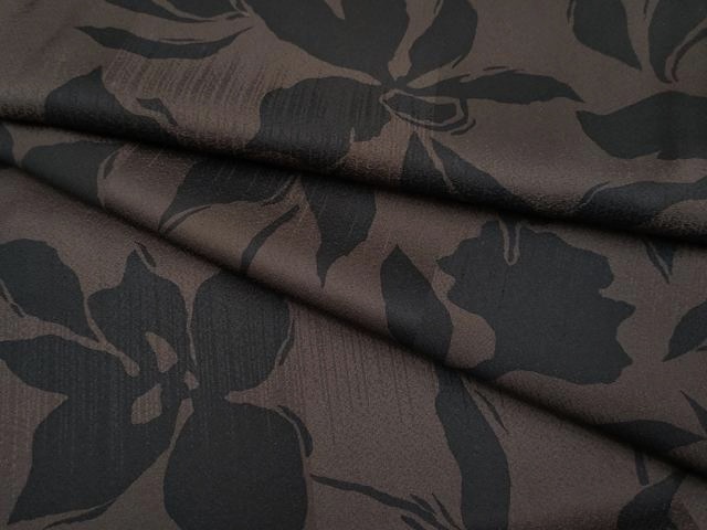 平和屋本店■極上　京都の名門ブランド　銀花仙　小紋　枝花シルエット　赤墨色　逸品　CYAA2362s5