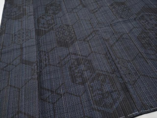 平和屋本店□極上 結城紬 平織り 八十亀甲総絣 龍田屋 藤貫謹製