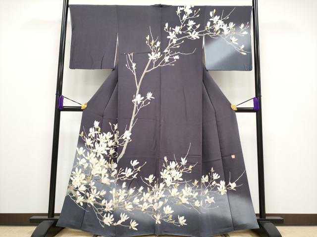 平和屋着物○訪問着 友禅 作家物 枝花文 正絹 逸品 CAAS7111yc 平和
