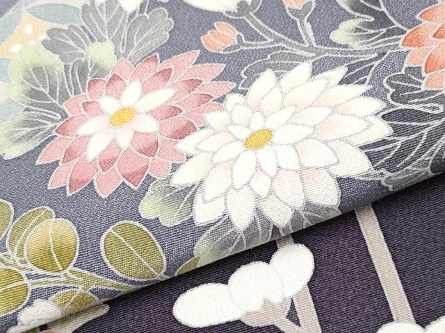 平和屋本店□極上 訪問着 友禅 作家物 エ霞枝花文 暈