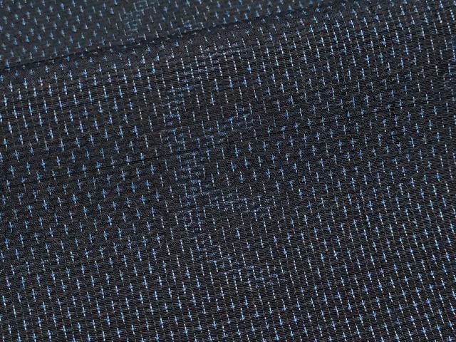 平和屋本店□極上 白鷹お召 110亀甲 吉祥文 濃紺地 逸品 未使用