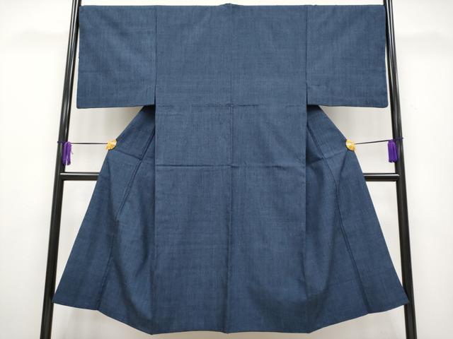 平和屋本店□極上 男性 本場結城紬 重要無形文化財 奥順謹製 色