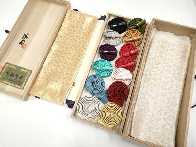 平和屋1■極上 国際的伝統工芸作家 十二代 藤林徳扇 苑寿 小紋 寿光織 プラチナ糸使用 共箱・証明書・反端付き 逸品 未使用 CZAA0664s4 平和屋1□極上 国際的伝統工芸作家 十二代・藤林徳扇