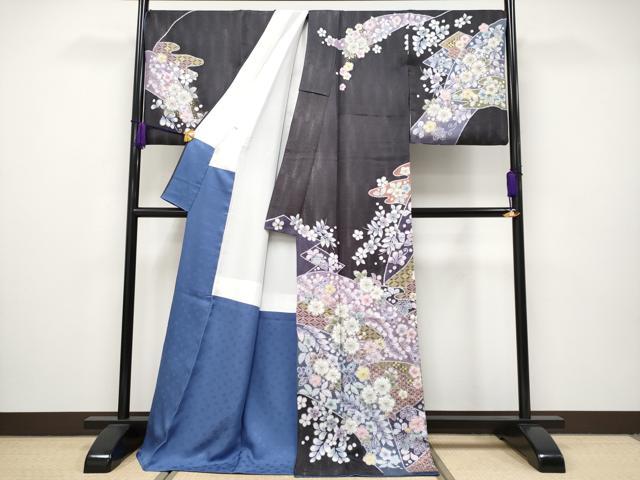 平和屋着物●京の名門　じゅらく謹製　太鼓柄袋帯　枝花文　金糸　正絹　逸品　DAAT0161ob 平和屋着物○京の名門 じゅらく謹製 太鼓柄袋帯 枝花文 金糸