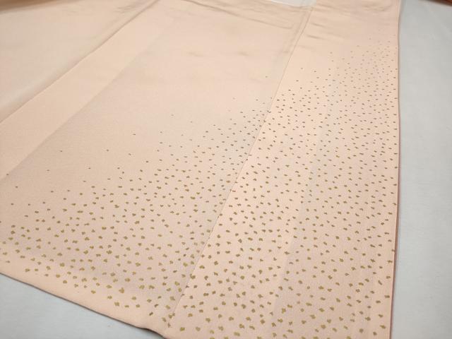 平和屋本店■極上　人間国宝　福田喜重　刺繍　訪問着　百合車　暈し染め　金銀彩　洒落柿色地　反端付き　逸品　CYAA2509s5_7