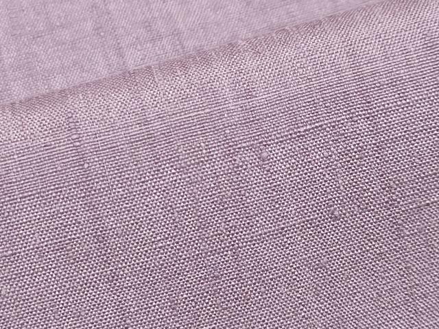 平和屋本店□極上 本場結城紬 重要無形文化財 色無地 浅紫色 大丸
