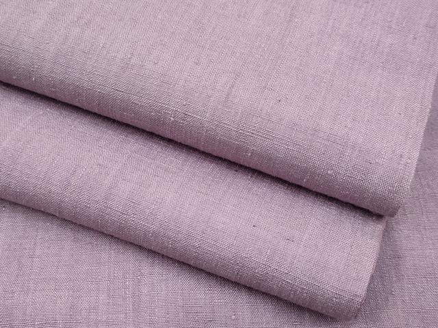 平和屋本店■極上　本場結城紬　重要無形文化財　色無地　浅紫色　大丸扱い　逸品　CYAA2525s5