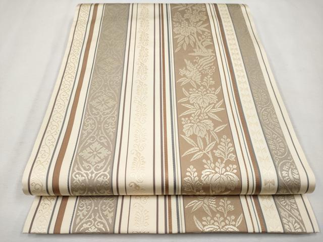 平和屋本店■極上　本場筑前博多織　両面　全通柄　本袋帯　桐竹鳳凰間道　逸品　未使用　CYAA2535s5