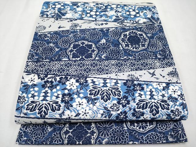 平和屋本店■極上　藍香房　六通柄袋帯　唐織　吉祥花鳥文　逸品　CYAA2536s5