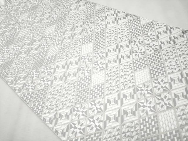 平和屋本店□極上 本場筑前博多織 八寸名古屋帯 弐経織 切子