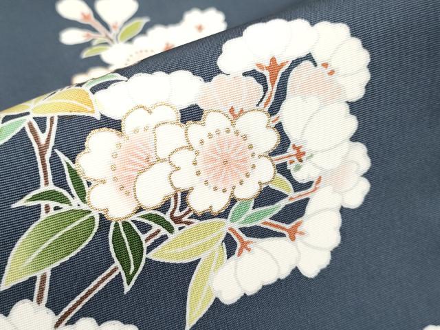 平和屋着物○塩瀬 九寸名古屋帯 枝花文 金彩 正絹 逸品 CAAZ4187hy