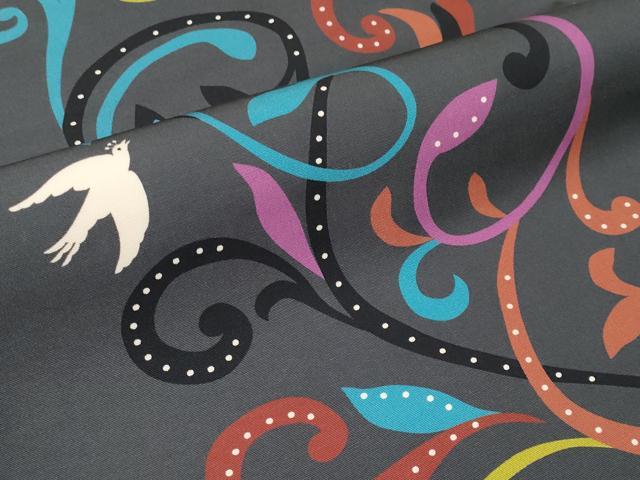 平和屋本店□極上 塩瀬 全通柄 九寸名古屋帯 飛鳥唐草文