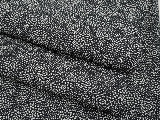 平和屋着物■極上　夏物　江戸小紋　絽　花尽し　黒地　さが美扱い　逸品　CYAA2609s5