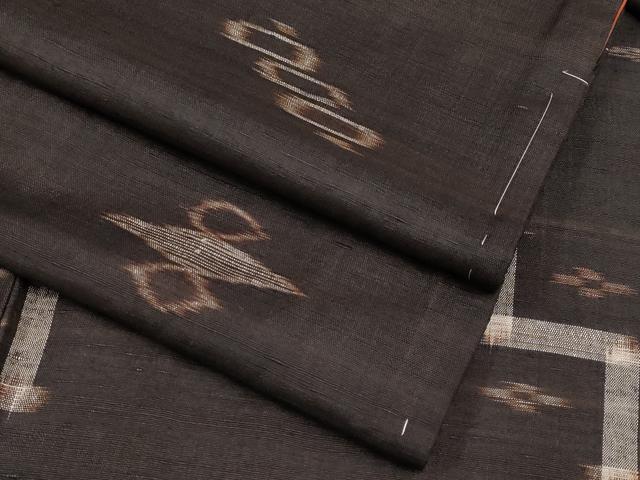 平和屋着物■極上　国指定重要無形文化財　本場久米島紬　手織　逸品　未使用　CYAA2657s5