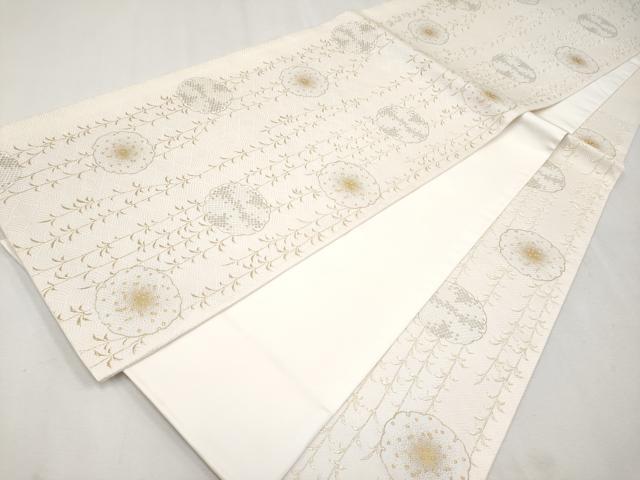 平和屋着物●極上　西陣の名門　加納幸謹製　六通柄袋帯　雪輪鹿の子文　金糸　逸品　CYAA2692s5_7