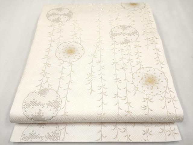 平和屋着物■極上　西陣の名門　加納幸謹製　六通柄袋帯　雪輪鹿の子文　金糸　逸品　CYAA2692s5