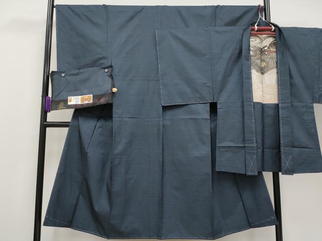 平和屋着物■極上　男性　本場大島紬　アンサンブル　100亀甲　総詰め　久保特製謹製　証紙付き　逸品　未使用　CYAA2723s5