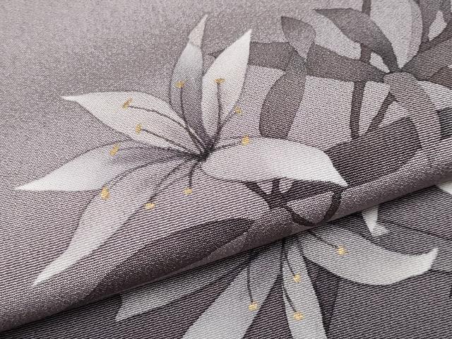 平和屋着物■極上　京都の名門ブランド　銀花仙　訪問着　手描き　枝花文　暈し染め　金彩　黒紅色地　反端付き　逸品　未使用　CYAA2736s5 平和屋着物□極上 京都の名門ブランド 銀花仙 訪問着 手描き 枝