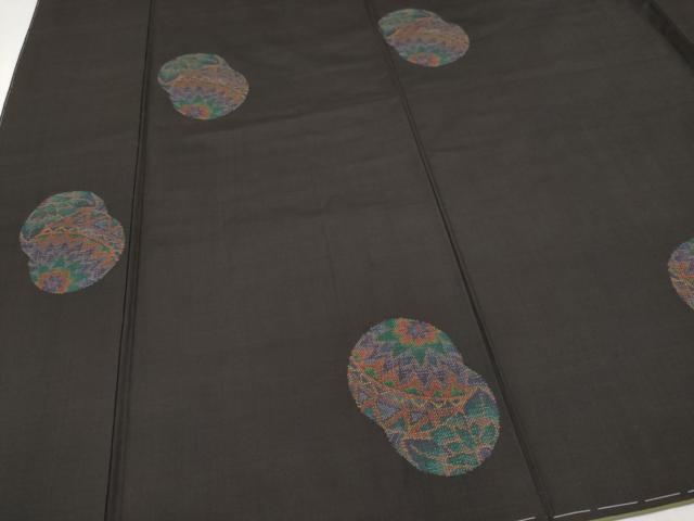 平和屋着物■極上　本場大島紬　9マルキ　地空き　鞠花文　逸品　未使用　CYAA2742s5