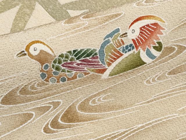 平和屋本店□極上 京友禅の人間国宝 上野為二 訪問着 鴛鴦