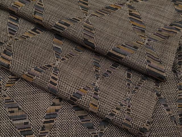 平和屋着物■極上　本場大島紬　7マルキ　変わり七宝文　逸品　CYAA2748s5