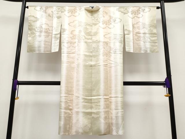 平和屋着物□振袖用長襦袢 袷 雲取り草花地紋 暈し染め 正絹