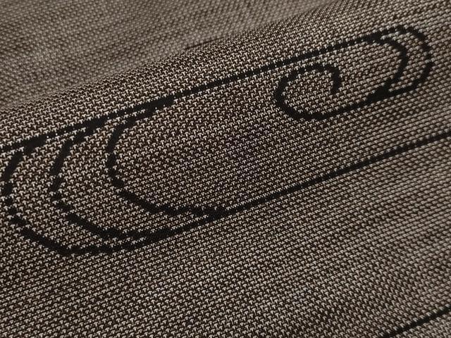 平和屋着物□極上 本場大島紬 9マルキ 泥染め 流水枝葉文 重山茂