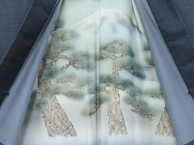 大島紬 格子柄 証紙付 大島紬着物格子柄証紙付