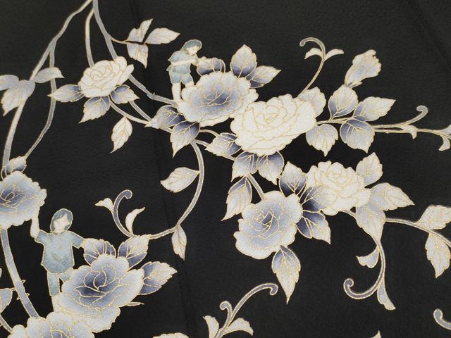 平和屋本店□極上 螺鈿工芸作家 佐野正喜 訪問着 小人 枝花