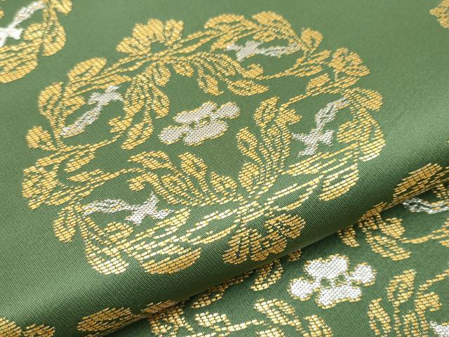 平和屋着物○西陣 長嶋成織物 ながしま帯 六通柄袋帯 唐織 瀞金