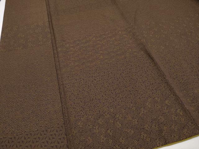 平和屋着物■極上　江戸小紋　お召地　百柄　赤墨色地　逸品　未使用　CYAA2857s5