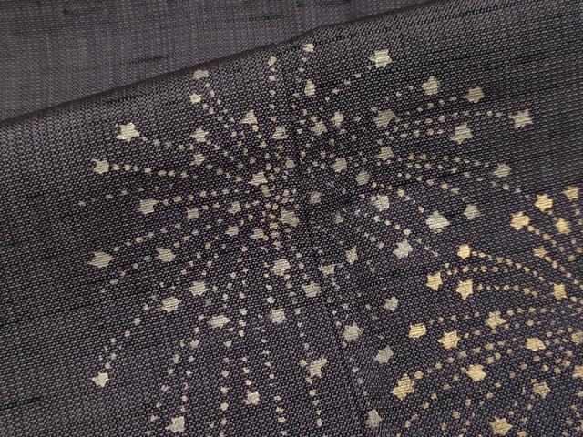 平和屋着物■極上　色留訪問着　紬地　花火　紅消鼠色地　金銀彩　ゑり善扱い　逸品　CYAA2912s5 平和屋着物□極上 色留訪問着 紬地 花火 紅消鼠色