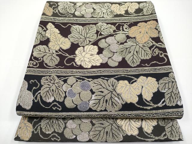 平和屋着物■極上　創業280年　誉田屋源兵衛　六通柄袋帯　金華燦　モール　葡萄蔦の葉文　金銀糸　逸品　CYAA2957s5