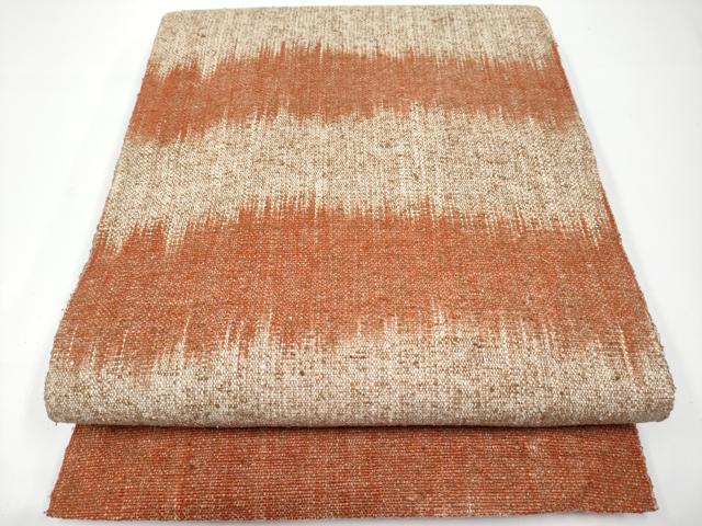 平和屋本店□極上 九寸名古屋帯 紬地 猫 赤褐色地 逸品 DZAA5292kh5