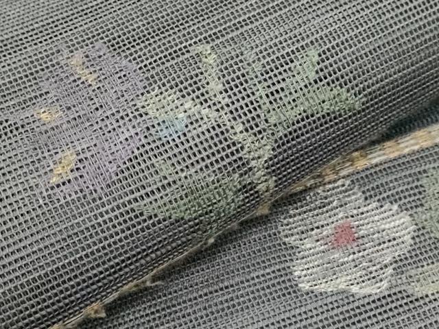 平和屋着物□極上 夏物 1854年創業 帯屋捨松 八寸名古屋帯 横