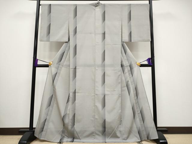 平和屋着物□極上 夏物 明石ちぢみ 間道 潤色 逸品 CYAA2995s5 平和屋