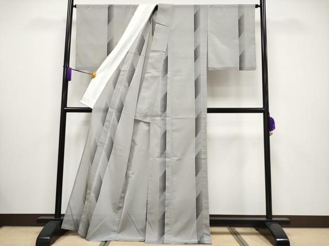 平和屋着物■極上　夏物　明石ちぢみ　間道　潤色　逸品　CYAA2995s5_2