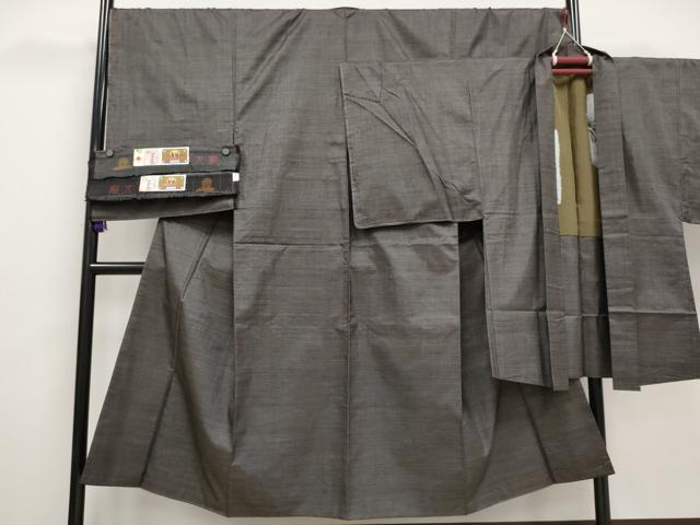 平和屋着物■極上　男性　本場大島紬　アンサンブル　キングサイズ　100亀甲　総詰め　証紙付き　逸品　未使用　CYAA3025s5